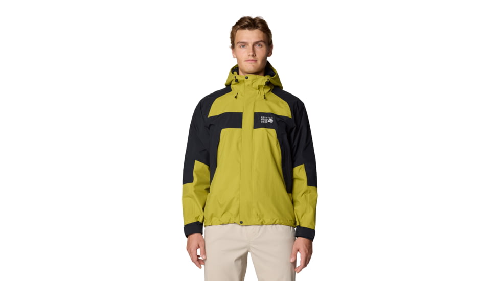 Mountain Hardwear Dry Times Hooded Jacket - Mens, Moon Moss/Black, XL, 190423024889