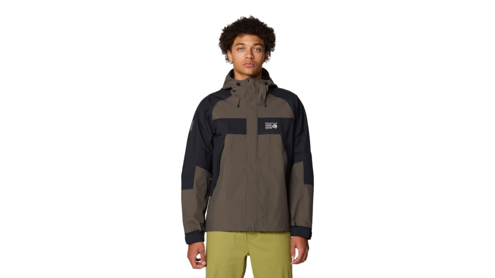 Mountain Hardwear Dry Times Hooded Jacket - Mens, Ridgeline/Black, S, 190423024971