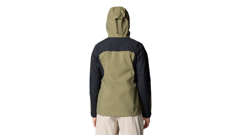 Mountain Hardwear Dry Times Hooded Jacket - Women's, Mission Olive, Black, S, 2109741-335-S