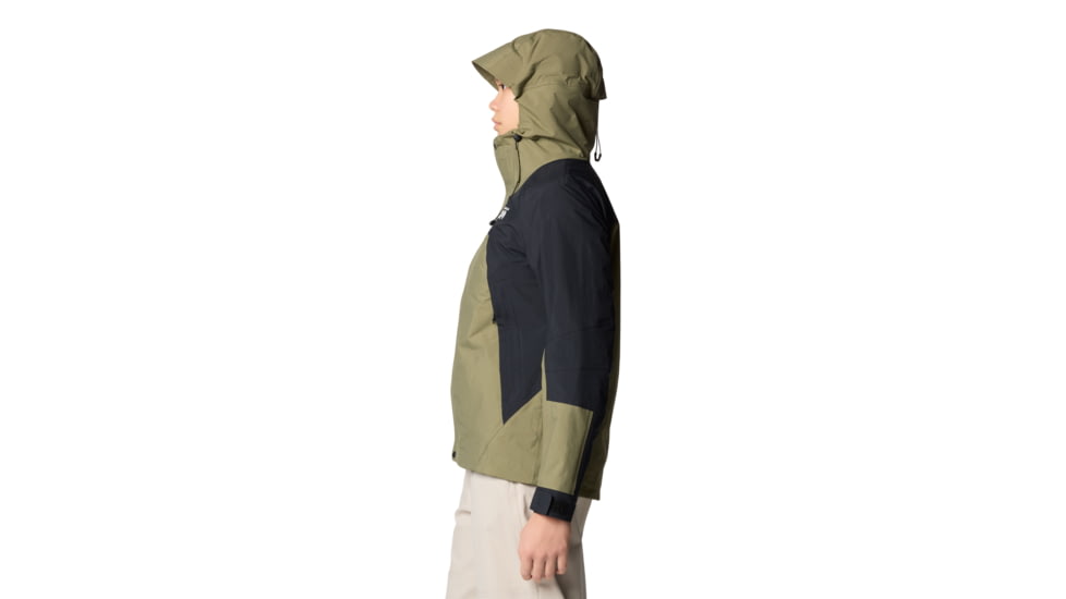 Mountain Hardwear Dry Times Hooded Jacket - Women's, Mission Olive, Black, S, 2109741-335-S
