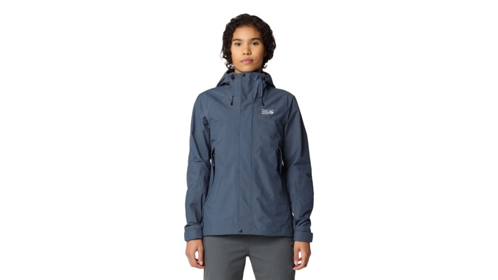 Mountain Hardwear Dry Times Hooded Jacket - Womens, Moon Blue, S, 190423045884