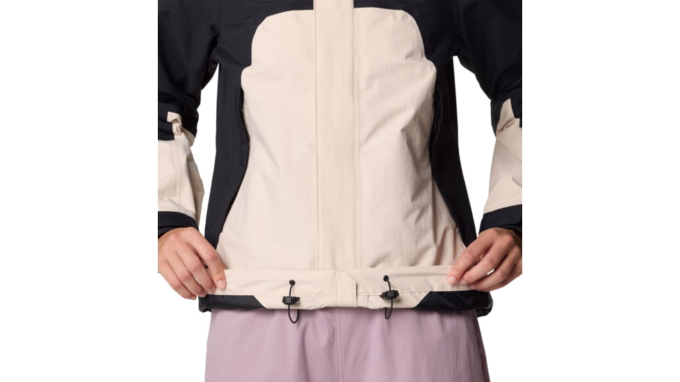 Mountain Hardwear Dry Times Hooded Jacket - Women's, Talc, Black, XL, 2109741-170-XL