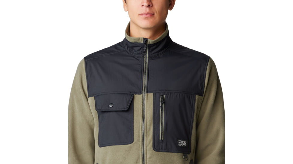 Mountain Hardwear First Tracks Fleece Full Zip Jacket - Mens, Stone Green/Black, Large, 2077631397-L