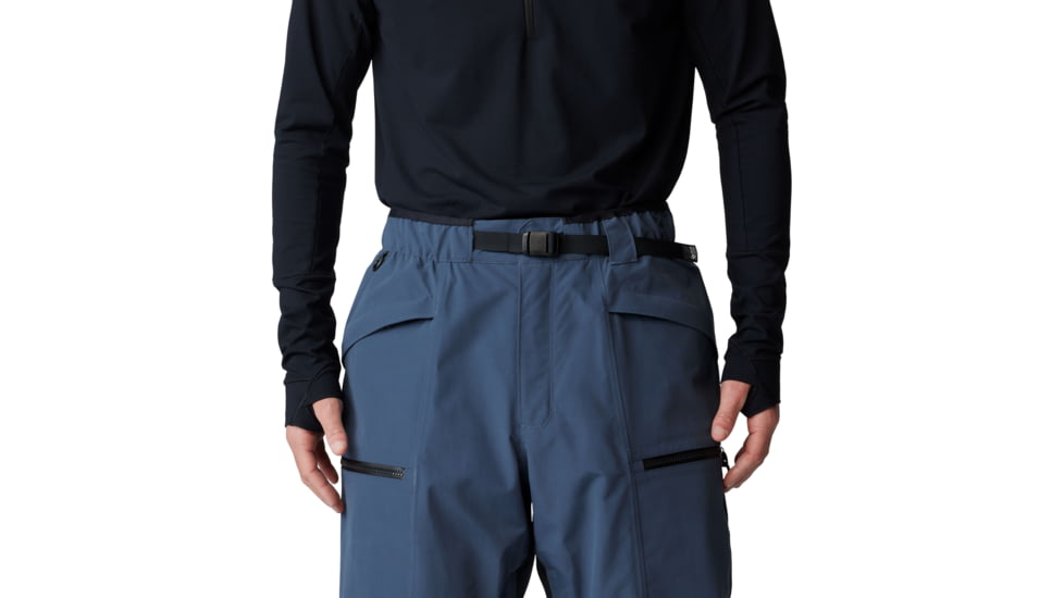 Mountain Hardwear First Tracks Pant - Mens, Montauk Blue/Black, Large/Long, 2077571430-L-L