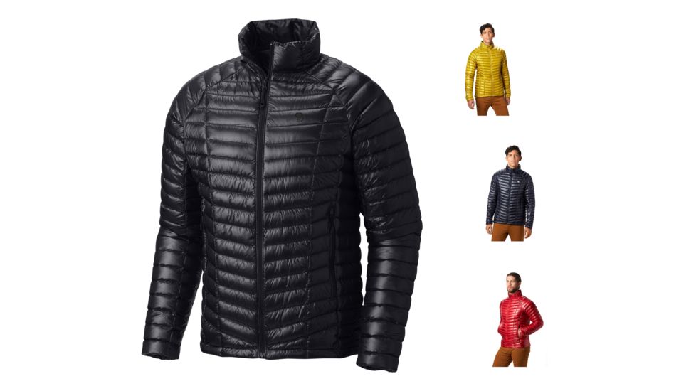 Mountain Hardwear Ghost Whisperer Down Jacket - Mens, Black, Dark Citron, Dark Zinc, Racer