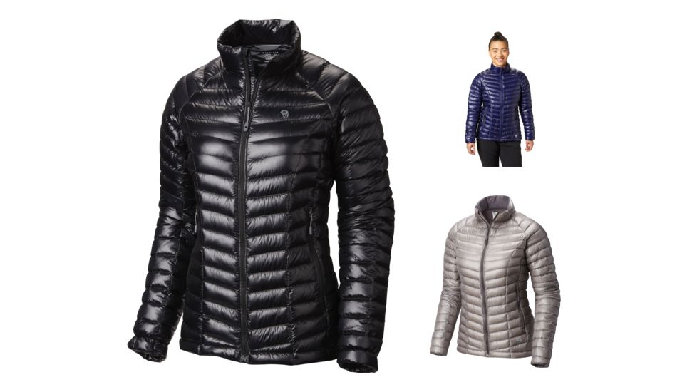 Mountain Hardwear Ghost Whisperer Down Jacket - Womens, Black, Dark Illusion, Mystic Purple
