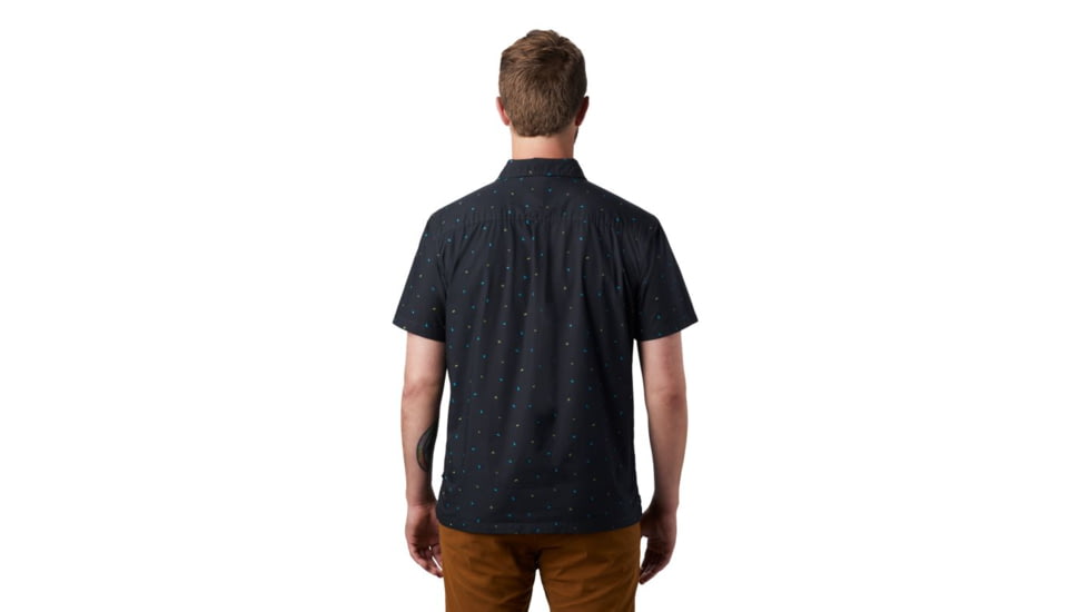 Mountain Hardwear Hand/Hold Printed Short Sleeve Shirt - Mens, Dark Storm Cam Print, Extra Large, 1879221005-DSCP-XL