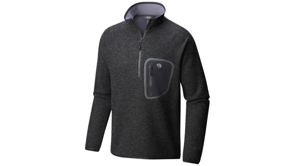 Mountain Hardwear Hatcher Half Zip Pullover - Mens, Black, Extra Large, 1824661010-XL