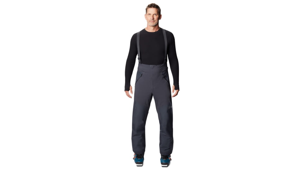 Mountain Hardwear High Exposure Gore-Tex C-Knit Bib - Men's, Dark Storm, Large, Regular, OM7780004-L-R