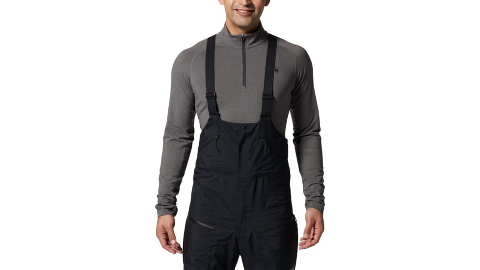 Mountain Hardwear High Exposure Gore-Tex C-Knit Bib - Mens, Black, Medium, Regular, 1989881010-Black-M-R