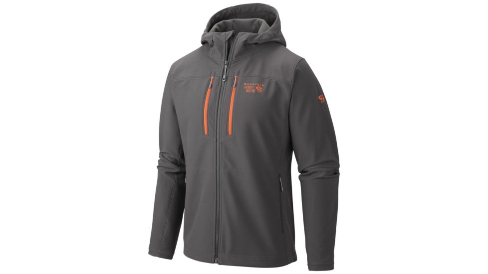 Mountain Hardwear Hooded Hueco Jacket - Mens-Shark-Large