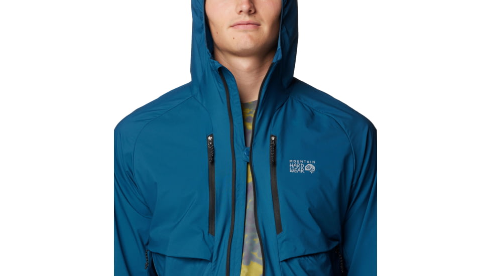 Mountain Hardwear Kor AirShell Hybrid Hooded Jacket - Mens, Dark Caspian, M, 190423029457