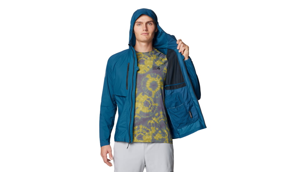 Mountain Hardwear Kor AirShell Hybrid Hooded Jacket - Mens, Dark Caspian, M, 190423029457