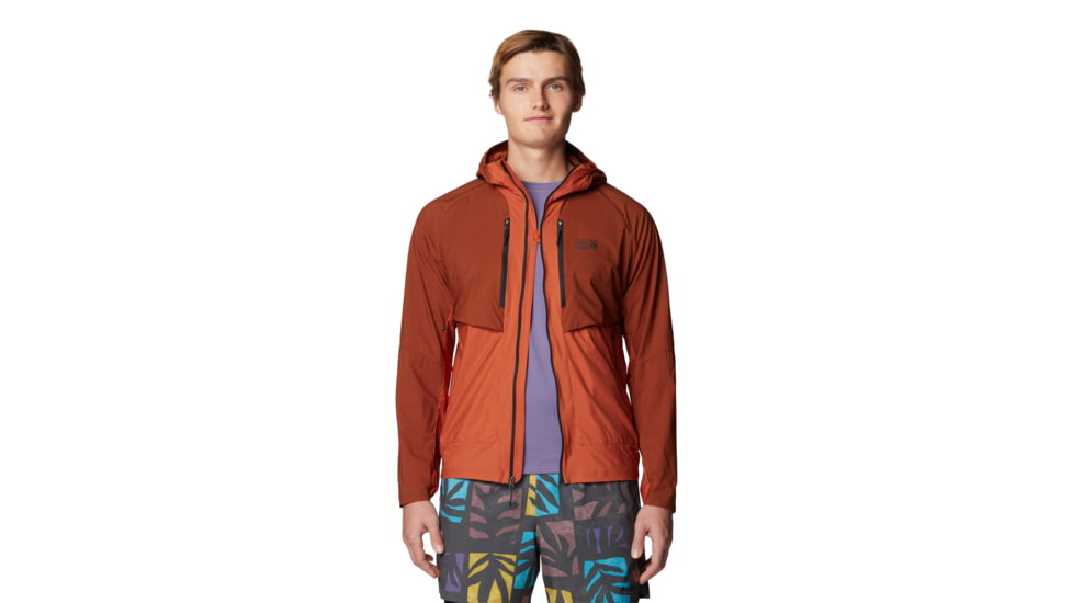 Mountain Hardwear Kor AirShell Hybrid Hooded Jacket - Mens, Iron Oxide, Raw Carnelian, S, 190423029419