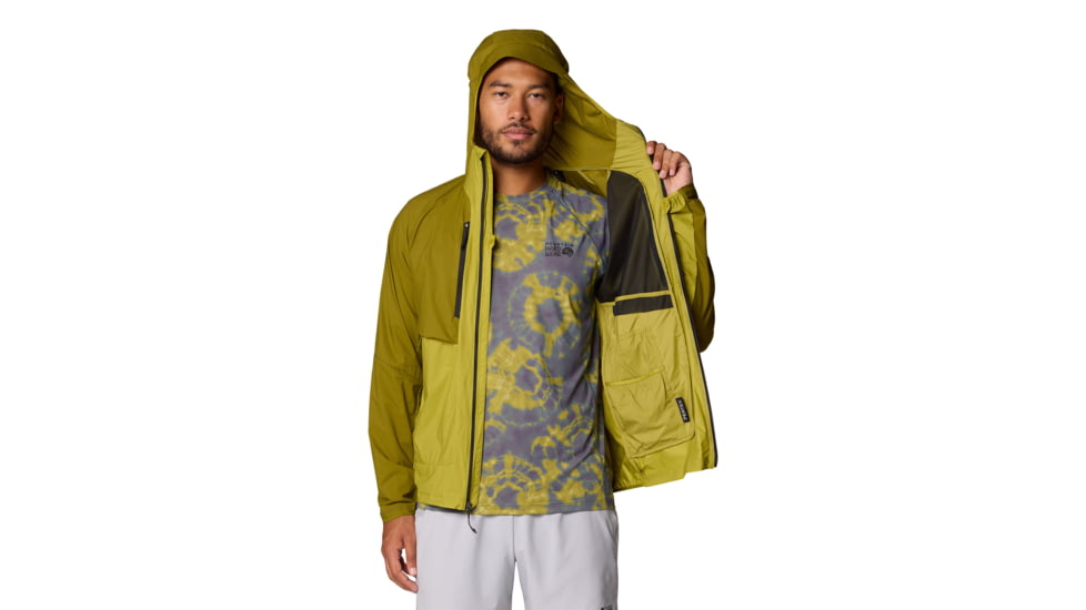 Mountain Hardwear Kor AirShell Hybrid Hooded Jacket - Mens, Vetiver, Moon Moss, L, 190423029549