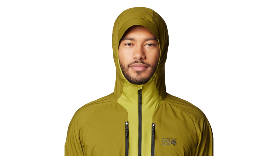 Mountain Hardwear Kor AirShell Hybrid Hooded Jacket - Mens, Vetiver, Moon Moss, L, 190423029549