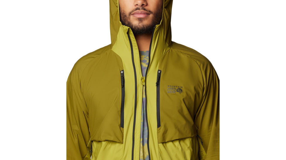 Mountain Hardwear Kor AirShell Hybrid Hooded Jacket - Mens, Vetiver, Moon Moss, L, 190423029549