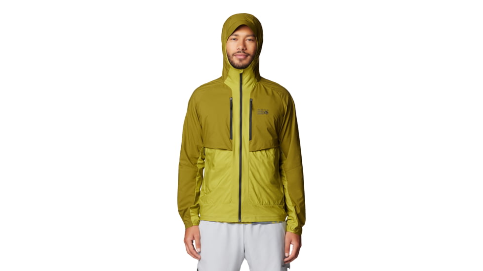 Mountain Hardwear Kor AirShell Hybrid Hooded Jacket - Mens, Vetiver, Moon Moss, L, 190423029549