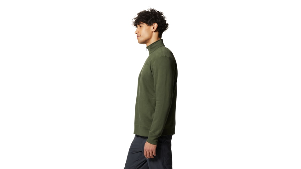 Mountain Hardwear Logo 1/4 Zip - Mens, Surplus Green, Large, 2016801347-Surplus Green-L