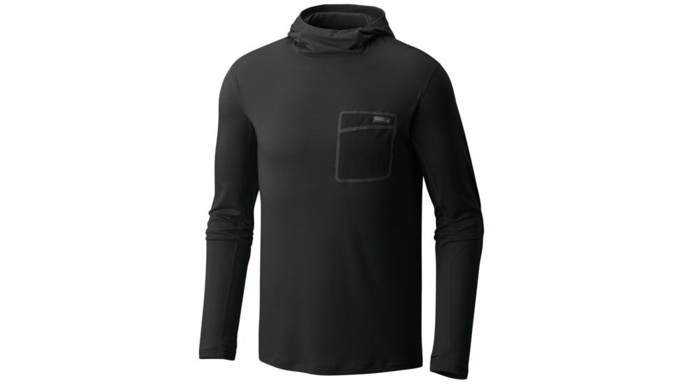 Mountain Hardwear Metonic Long Sleeve Hoody - Men's, Stealth Grey, S 1778831006-S
