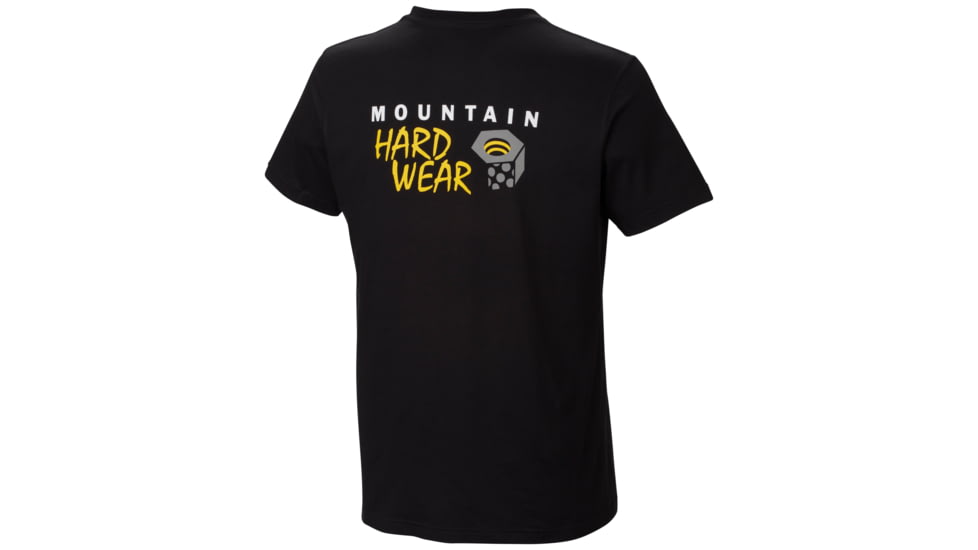 Mountain Hardwear MHW Logo Short Sleeve T - Men's-Black/Titanium-Medium