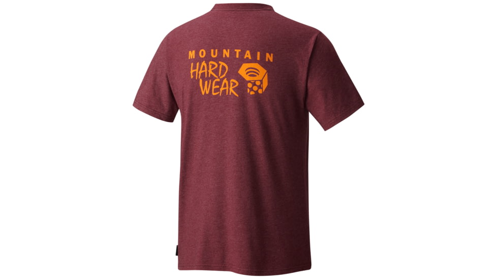 Mountain Hardwear MHW Logo Short Sleeve T - Mens, Heather Cote Du Rhone, Medium, OM7020649-M