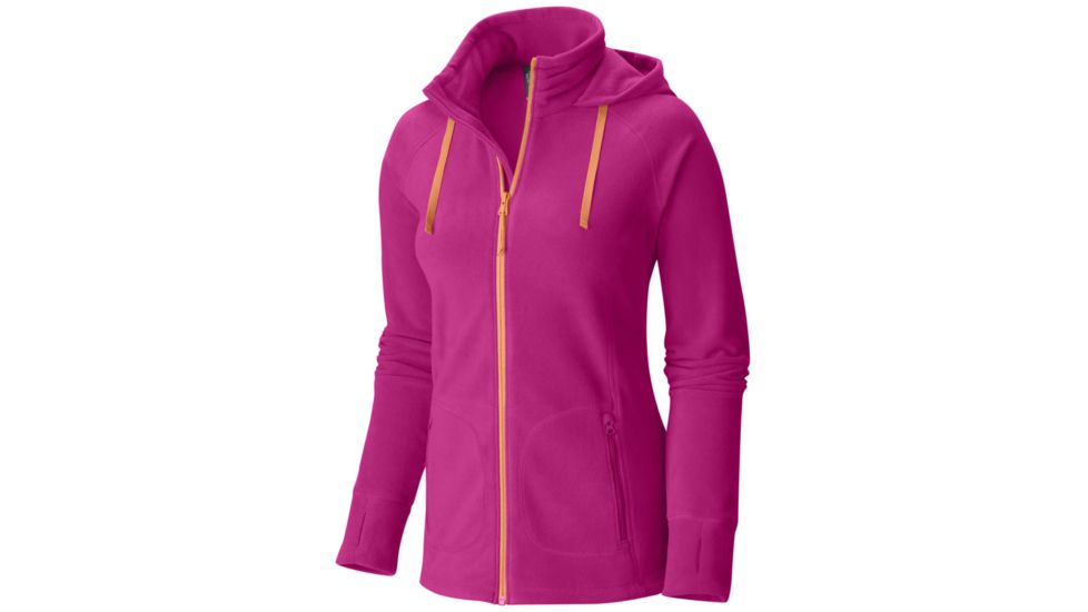 Mountain Hardwear MicroChill Full-Zip Hoody - Womens-Haute Pink-Large