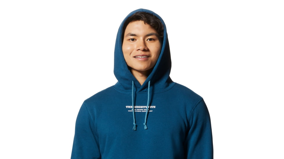 Mountain Hardwear Mighty Five Pullover Hoody - Mens, Dark Caspian, Small, 2004281418-Dark Caspian-S
