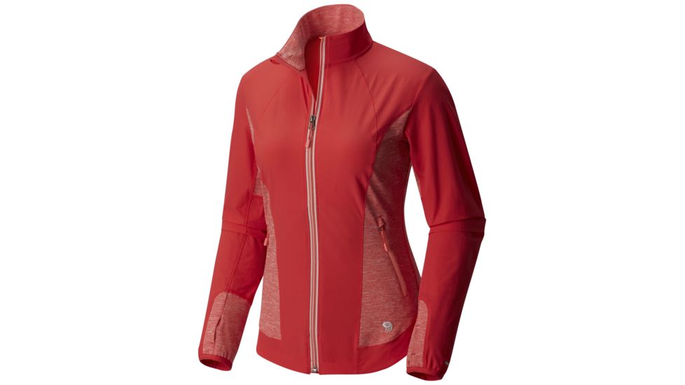 Mountain Hardwear Mighty Power Hybrid Jacket - Women's-Red Hibiscus-Large