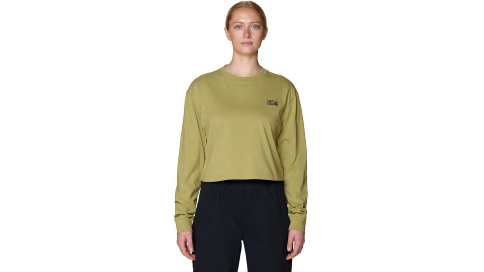 Mountain Hardwear MHW Box Logo LS Crop - Womens