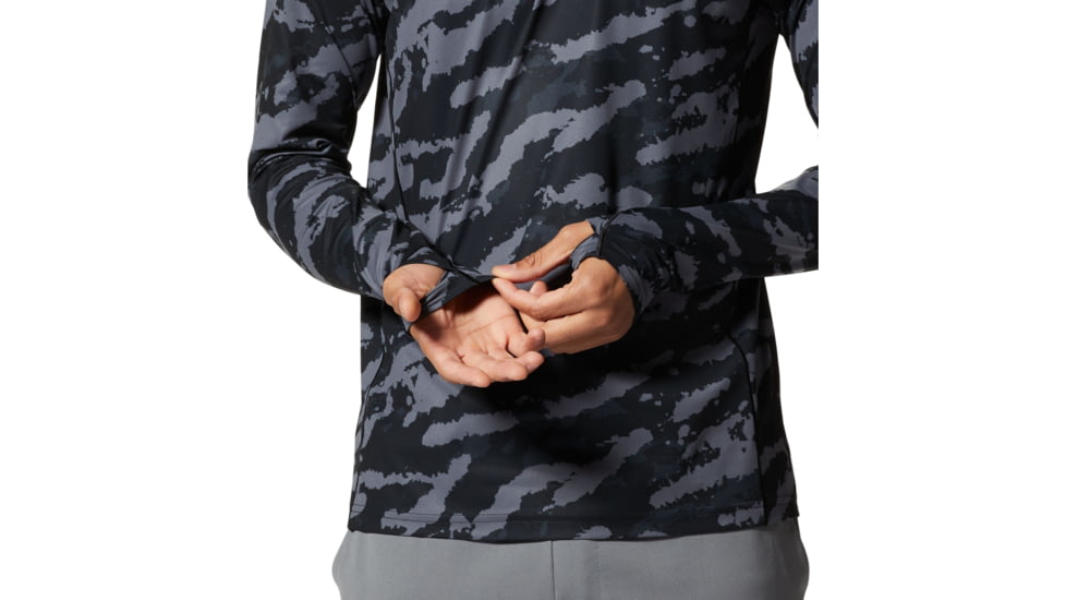Mountain Hardwear Mountain Stretch Hoody - Mens, Black Paintstro, Large, 1942321011-BL
