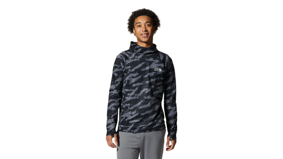 Mountain Hardwear Mountain Stretch Hoody - Mens, Black Paintstro, Large, 1942321011-BL
