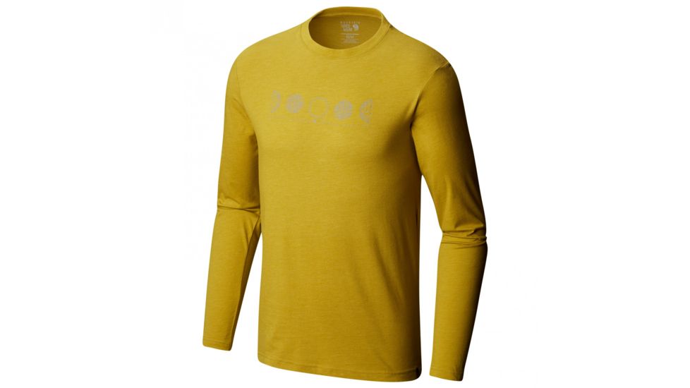 Mountain Hardwear Phases of the Space Station Long Sleeve, Heather Dark Citron, XXL, 1792821359-XXL
