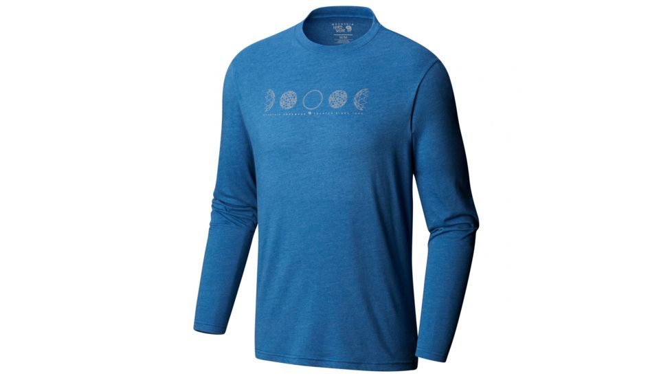 Mountain Hardwear Phases of the Space Station Long Sleeve Shirt - Mens, Heather Nightfall Blue, Medium, 1792821449-M