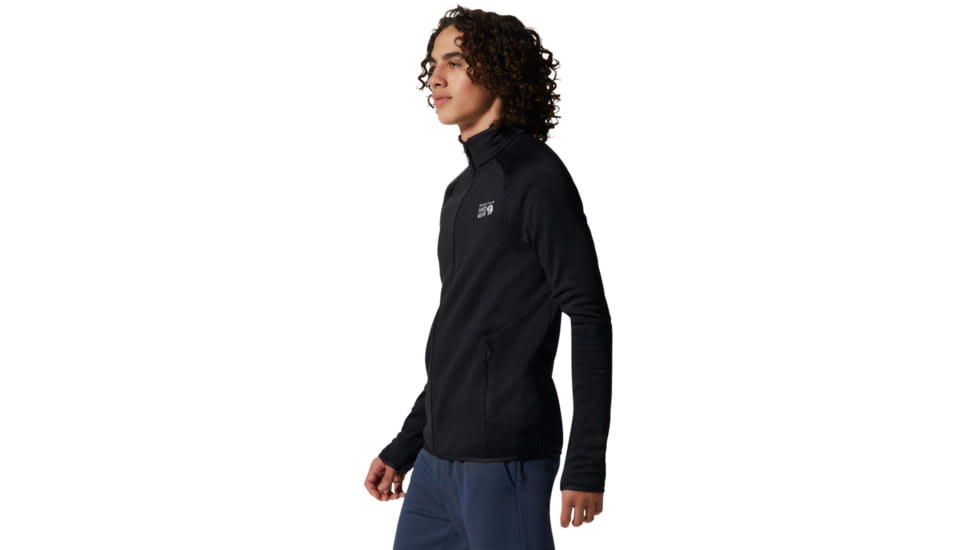 Mountain Hardwear Polartec Power Stretch M FZ - Mens, Black, Large, 1993441010-L