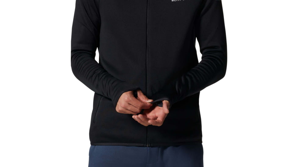 Mountain Hardwear Polartec Power Stretch M FZ - Mens, Black, Large, 1993441010-L