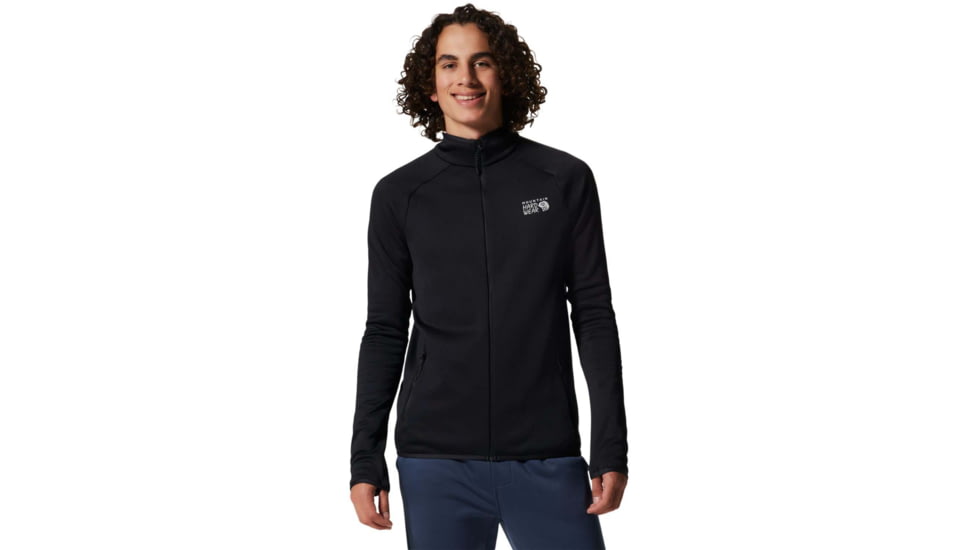 Mountain Hardwear Polartec Power Stretch M FZ - Mens, Black, Large, 1993441010-L