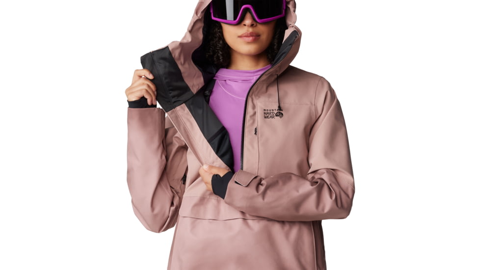 Mountain Hardwear Powder Maven Anorak - Womens, Smoky Quartz, Smoky Quartz Vapors Print, Medium, 2090681642-M