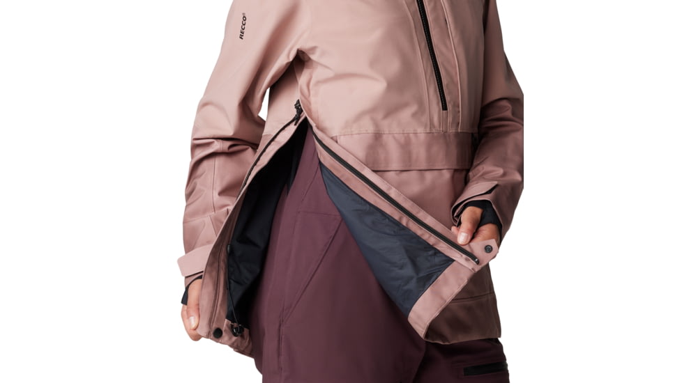 Mountain Hardwear Powder Maven Anorak - Womens, Smoky Quartz, Smoky Quartz Vapors Print, Medium, 2090681642-M