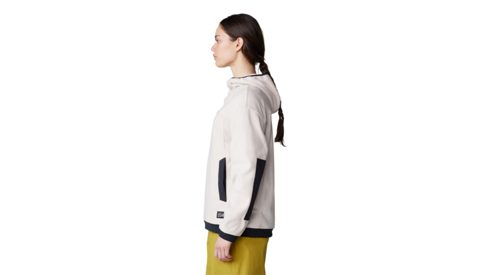 Mountain Hardwear Powder Maven Fleece Pullover Hoody - Women's, Talc, Small, 2077671170-S