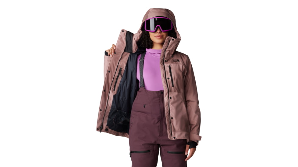 Mountain Hardwear Powder Maven Jacket - Womens, Smoky Quartz Vapors Print, Large, 2092901643-L