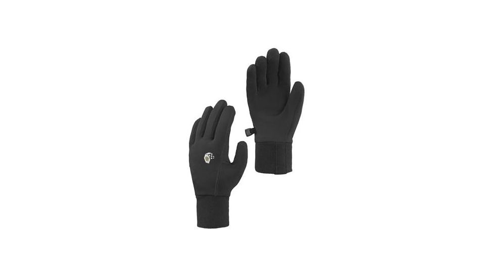 Mountain Hardwear Power Stretch Gloves - Womens-Black-Small