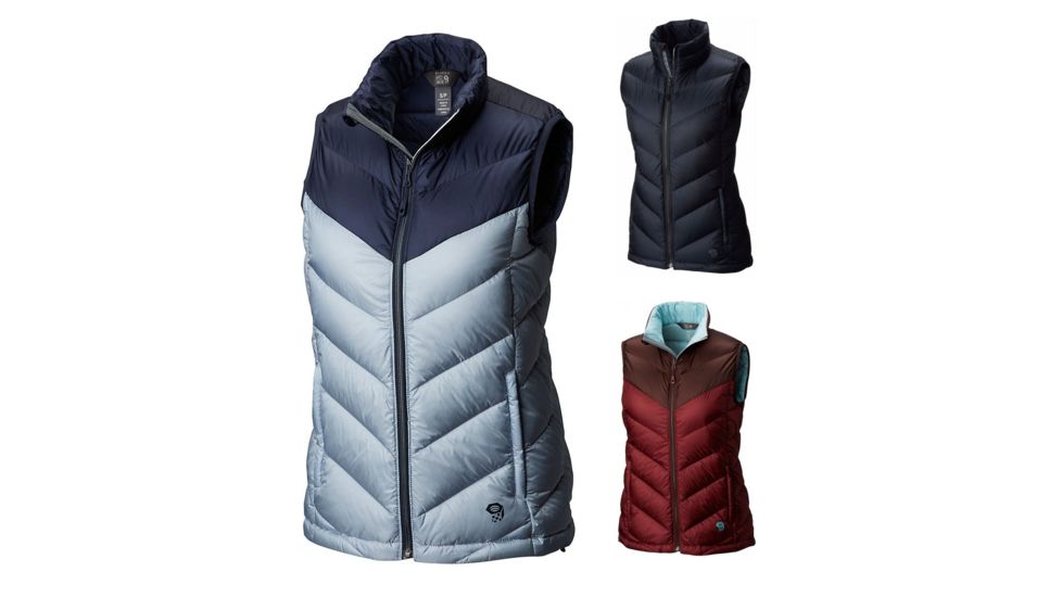 Mountain Hardwear Ratio Down Vest - Womens, Arctic Circle Blue, Black, Smith Rock
