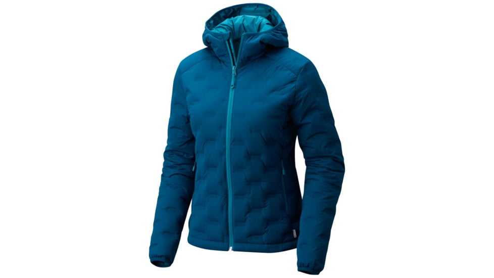 Mountain Hardwear StretchDown DS Hooded Jacket - Women's, Dark River, XL 1732251378-XL