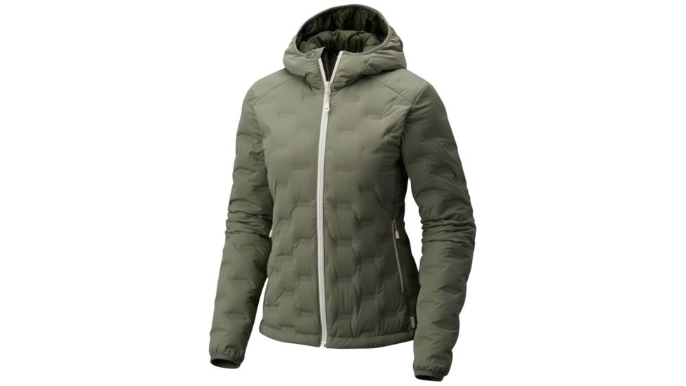 Mountain Hardwear StretchDown DS Hooded Jacket - Women's, Green Fade, XL 1732251393-XL