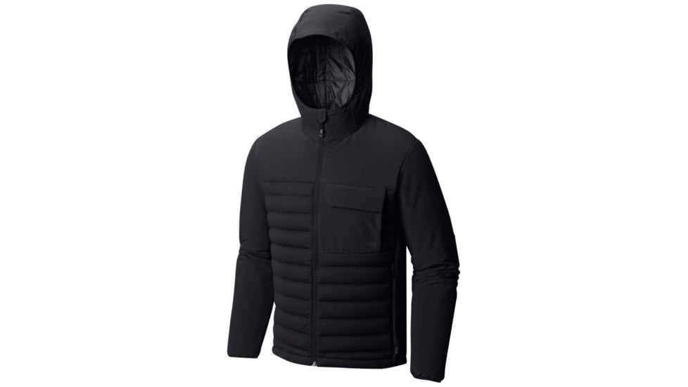 Mountain Hardwear StretchDown HD Hooded Jacket - Men's, Black, S 1732011010-S