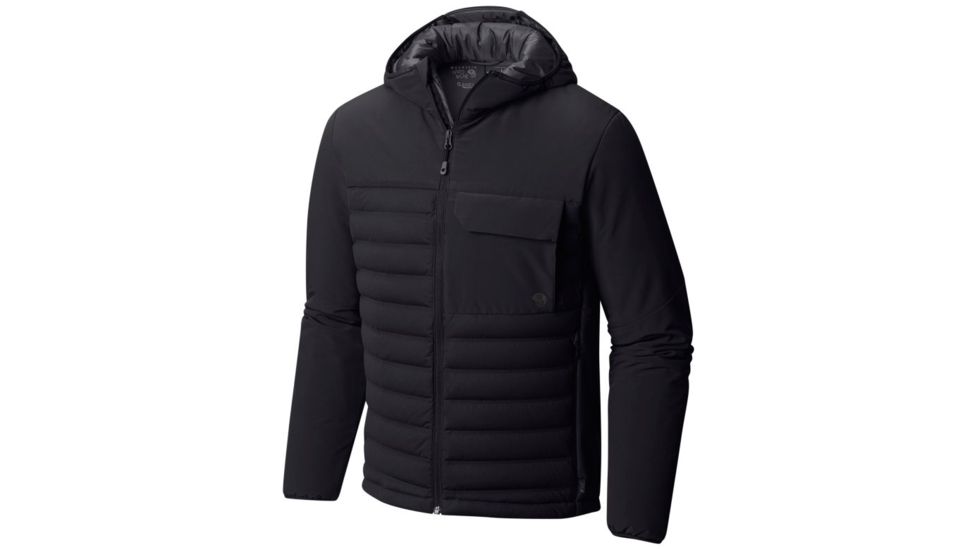 Mountain Hardwear StretchDown HD Hooded Jacket - Men's, Black, S 1732011010-S