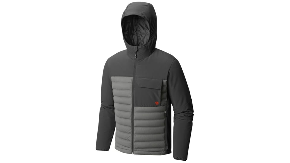 Mountain Hardwear StretchDown HD Hooded Jacket - Men's, Manta Grey, Shark, M 1732011073-M