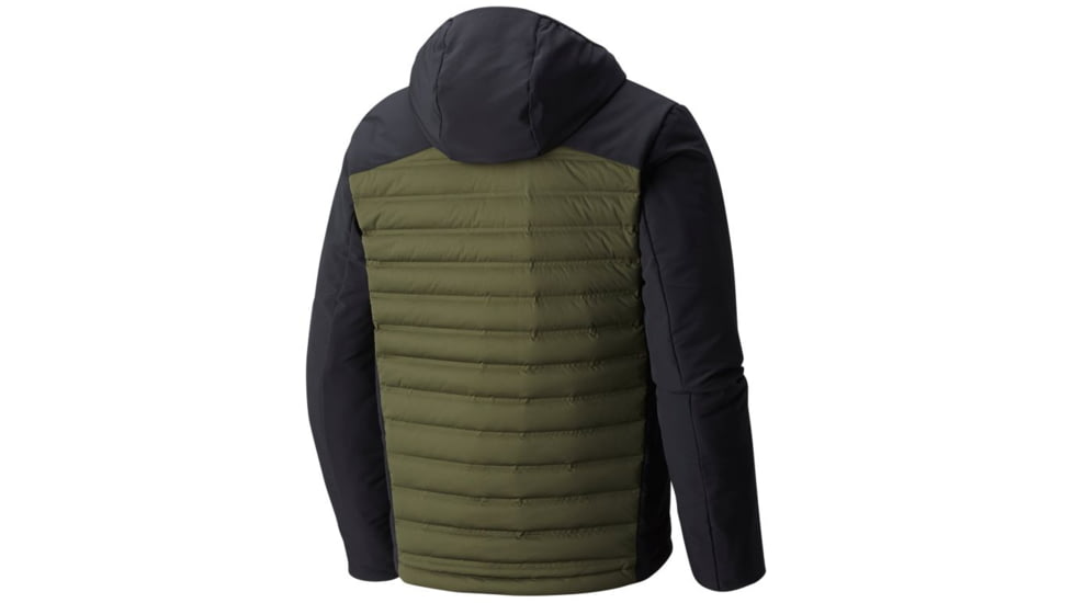 Mountain Hardwear StretchDown HD Hooded Jacket - Men's, Surplus Green, Black, M 1732011347-M