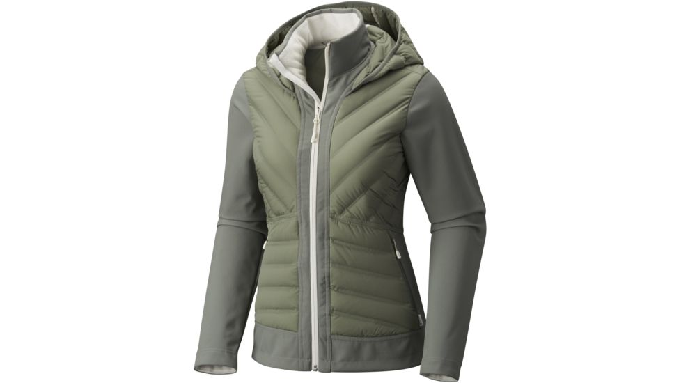 Mountain Hardwear StretchDown HD Hooded Jacket - Women's-Green Fade-Small